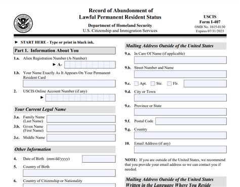 surrendering green card.